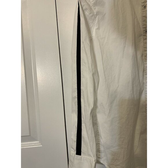 Michael Brandon Button Up Shirt Men Sz S White‎ Black Long Sleeve Stretch Casual - Picture 4 of 8
